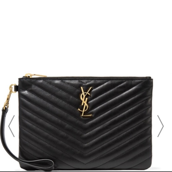 ysl monogram quilted leather pouch
